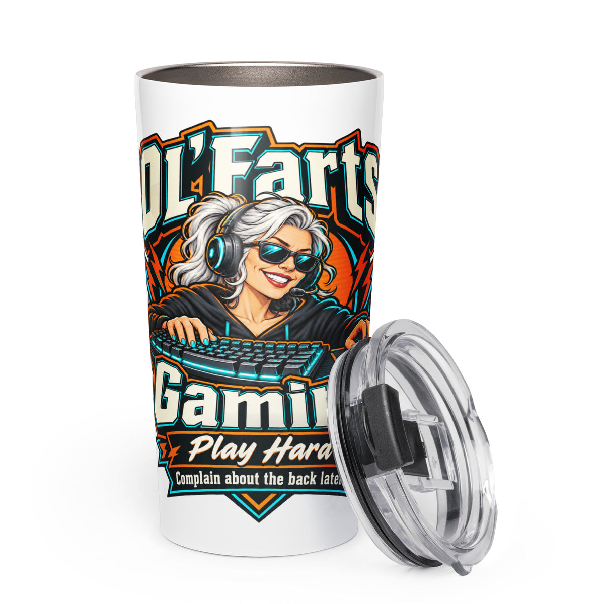 Tapered stainless steel tumbler